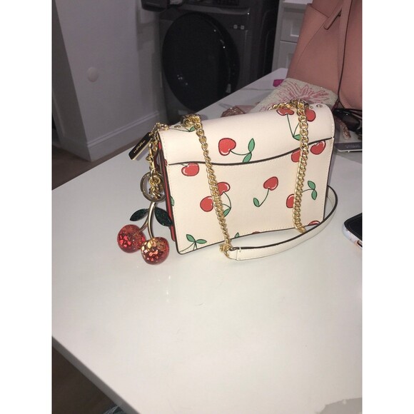 Coach Mini Klare crossbody bag with heart cherry print and keychain - Picture 4 of 11